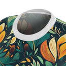 Vibrant Harmony Leaves Women's T-Shirt – Nature-Inspired Botanical Print for Effortless Elegance