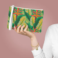 Golden Jungle Paradise Clutch Bag – Exotic Tropical Wristlet for Stylish Everyday Use
