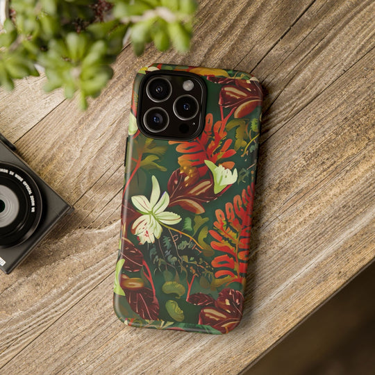 Verdant Cascade Elegance iPhone Tough Case | Tropical Botanical Design