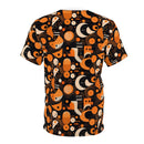 Cosmic Deco Fusion Men's T-Shirt – Bold Geometric Retro-Futuristic Print for Unique Style