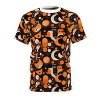 Cosmic Deco Fusion Men's T-Shirt – Bold Geometric Retro-Futuristic Print for Unique Style