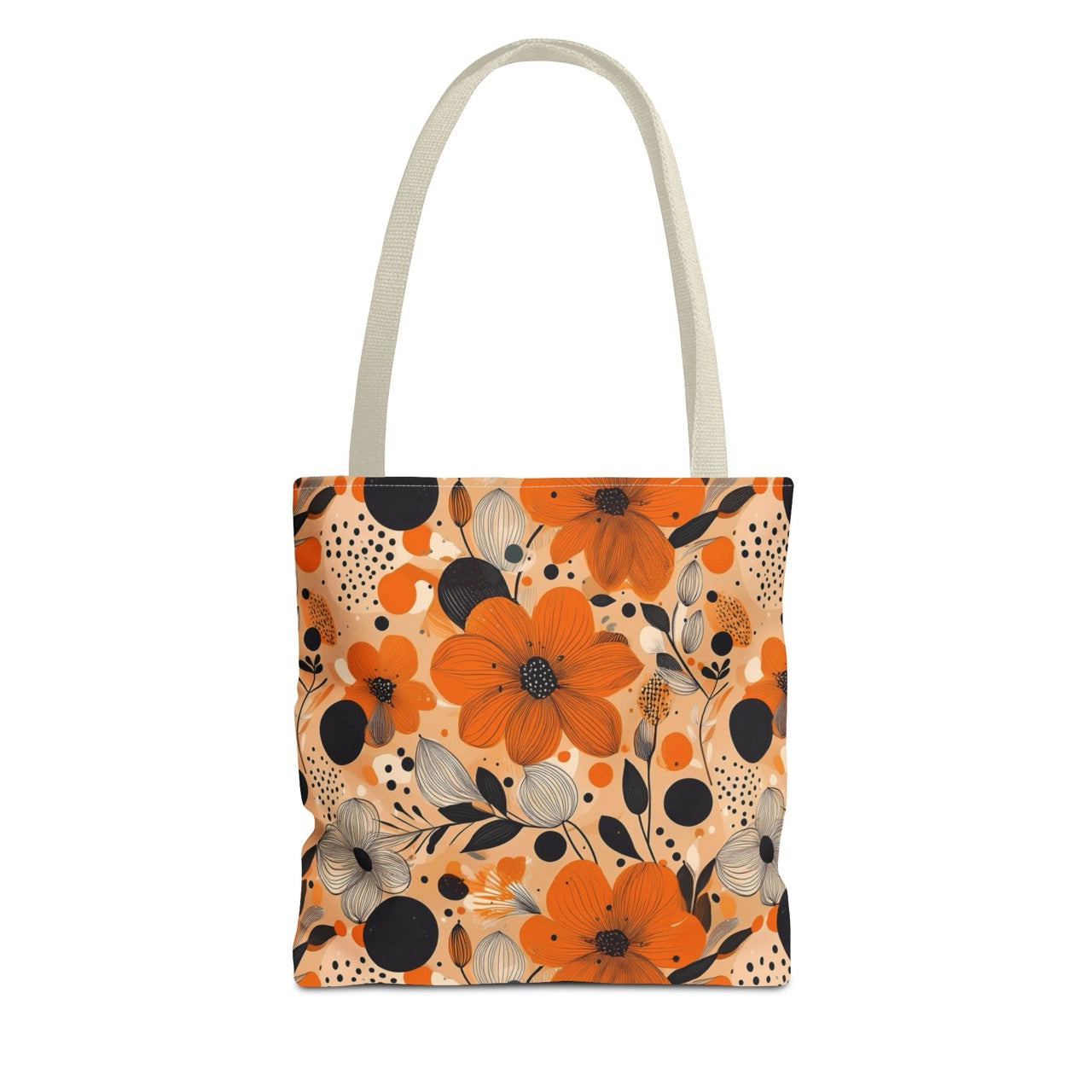 Autumn Glow Blossoms Tote Bag – Warm & Elegant Floral Carry-All