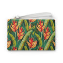Luminous Botanical Dream Clutch Bag – Vibrant Saffiano Vegan Leather