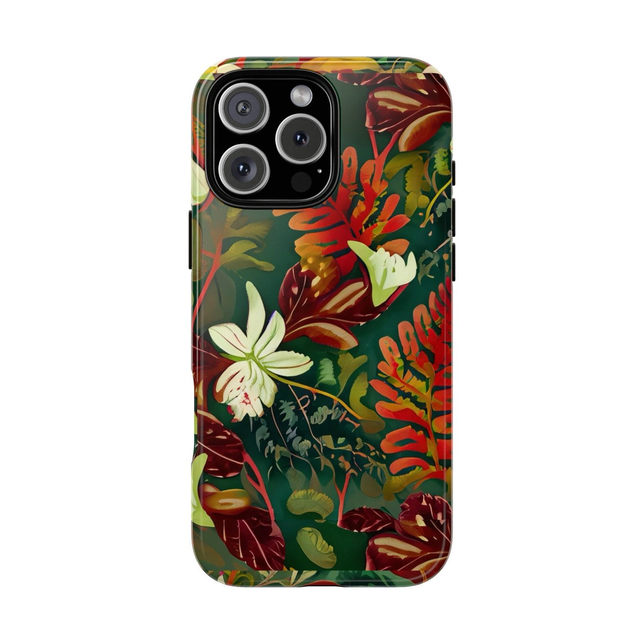 Verdant Cascade Elegance iPhone Tough Case | Tropical Botanical Design