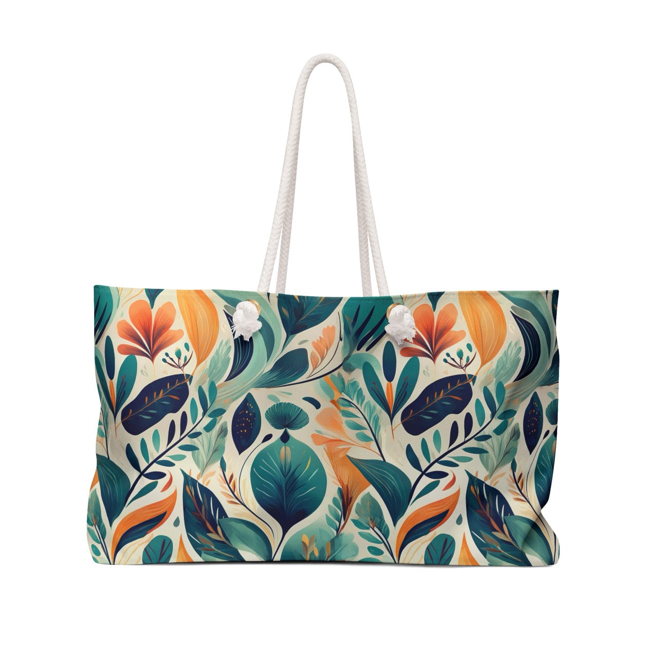 Floral Harmony Cascade Weekender Tote Bag – Stylish, Spacious & Travel-Ready