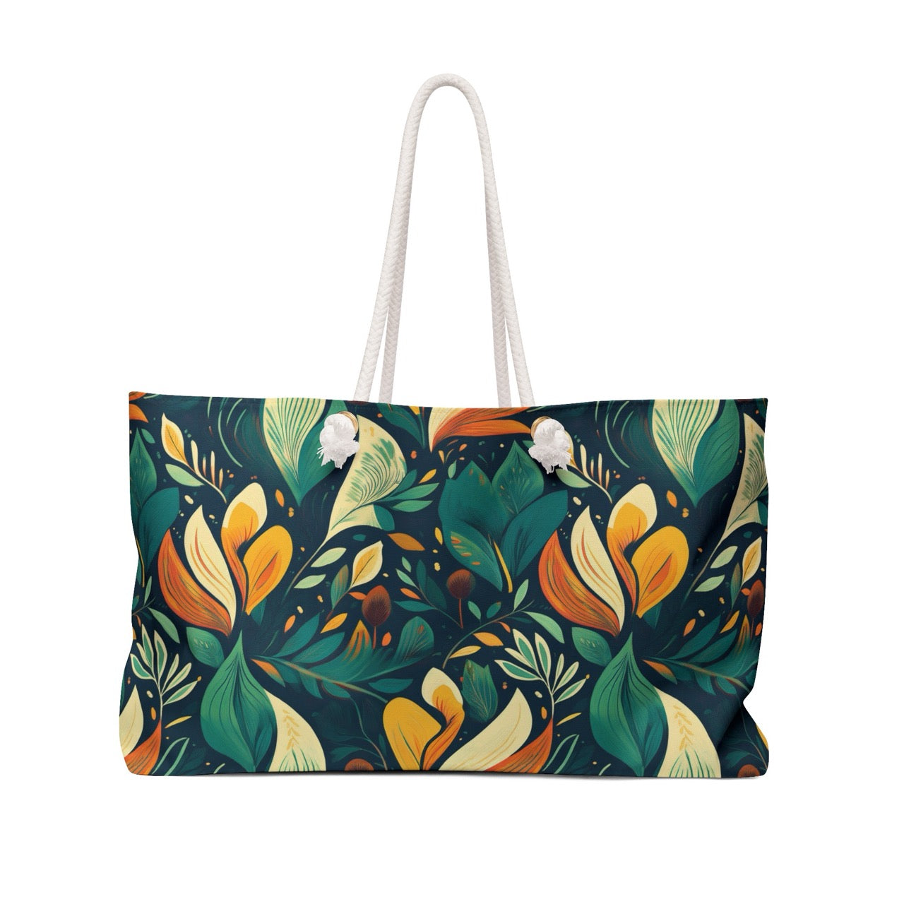 Vibrant Harmony Leaves Weekender Tote Bag – Stylish, Spacious & Durable for Everyday Use