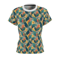 Autumn Symphony Botanicals Women's T-Shirt – Elegant Fall-Inspired Floral Tee for Effortless Style
