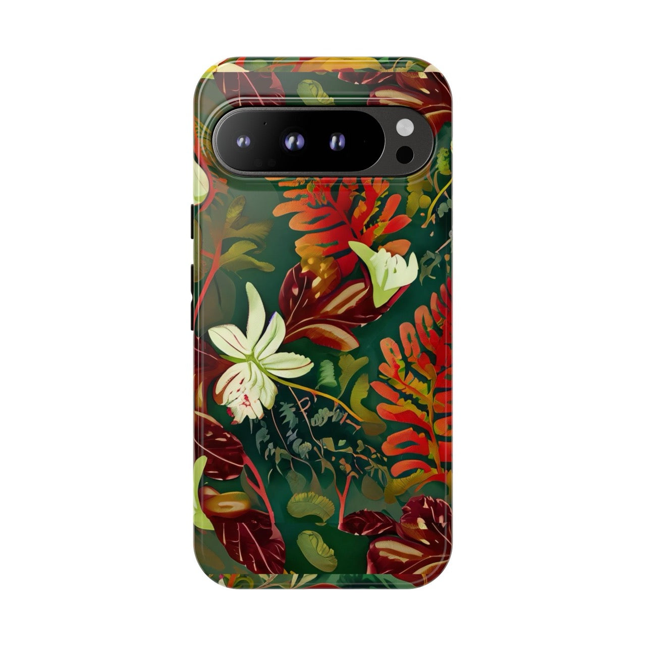 Verdant Cascade Elegance Google Pixel Tough Case | Tropical Floral Art