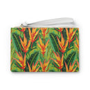 Sun-Kissed Rainforest Glow Clutch Bag – Tropical Saffiano Vegan Leather
