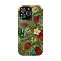 Golden Leaf Reverie iPhone Tough Case | Botanical Floral Protection