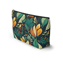 Vibrant Harmony Leaves T-bottom Accessory Pouch – Bold Botanical Print Organizer for Everyday Essentials
