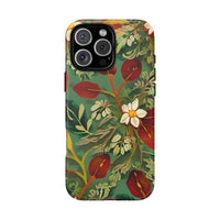 Golden Leaf Reverie iPhone Tough Case | Botanical Floral Protection