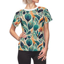 Floral Harmony Cascade Women's T-Shirt – Nature-Inspired Elegance for a Stylish Statement