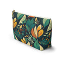 Vibrant Harmony Leaves T-bottom Accessory Pouch – Bold Botanical Print Organizer for Everyday Essentials
