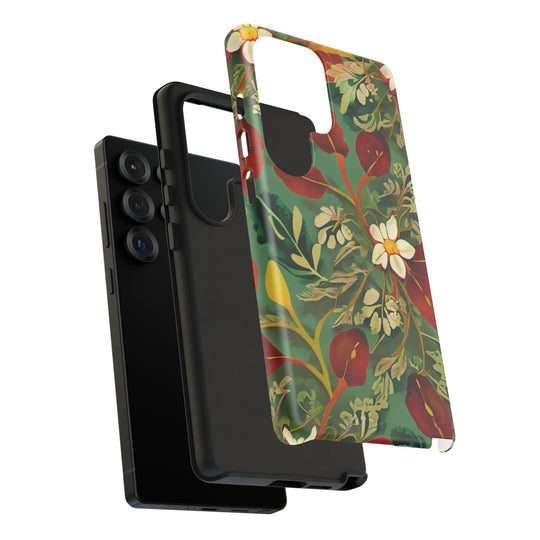 Golden Leaf Reverie Samsung Galaxy Tough Case | Botanical Floral Design
