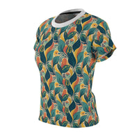 Autumn Symphony Botanicals Women's T-Shirt – Elegant Fall-Inspired Floral Tee for Effortless Style