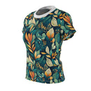 Golden Hour Foliage Women's T-Shirt – Elegant Botanical Print Tee for Effortless Chic