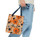 Autumn Glow Blossoms Tote Bag – Warm & Elegant Floral Carry-All