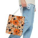 Autumn Glow Blossoms Tote Bag – Warm & Elegant Floral Carry-All