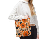 Autumn Glow Blossoms Tote Bag – Warm & Elegant Floral Carry-All