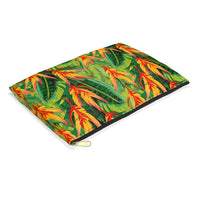 Sun-Kissed Rainforest Glow Accessory Pouch – Vibrant Tropical Foliage Organizer for Everyday Use