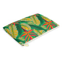 Golden Jungle Paradise Accessory Pouch – Exotic Tropical Foliage Organizer for Everyday Use