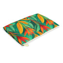 Tropical Sunset Bloom Accessory Pouch – Vibrant Floral Foliage Organizer for Everyday Essentials