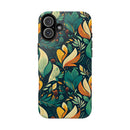 Vibrant Harmony Leaves iPhone Tough Phone Cases – Superior Protection, Shock Dispersion & Wireless Charging Compatible