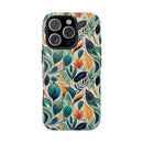 Floral Harmony Cascade iPhone Tough Phone Cases – Superior Protection, Shock Dispersion & Wireless Charging Compatible
