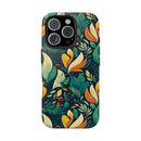 Vibrant Harmony Leaves iPhone Tough Phone Cases – Superior Protection, Shock Dispersion & Wireless Charging Compatible
