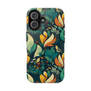 Vibrant Harmony Leaves iPhone Tough Phone Cases – Superior Protection, Shock Dispersion & Wireless Charging Compatible