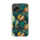 Vibrant Harmony Leaves iPhone Tough Phone Cases – Superior Protection, Shock Dispersion & Wireless Charging Compatible