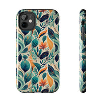 Floral Harmony Cascade iPhone Tough Phone Cases – Superior Protection, Shock Dispersion & Wireless Charging Compatible