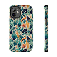Floral Harmony Cascade iPhone Tough Phone Cases – Superior Protection, Shock Dispersion & Wireless Charging Compatible