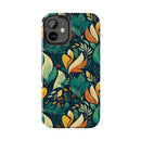 Vibrant Harmony Leaves iPhone Tough Phone Cases – Superior Protection, Shock Dispersion & Wireless Charging Compatible