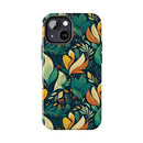 Vibrant Harmony Leaves iPhone Tough Phone Cases – Superior Protection, Shock Dispersion & Wireless Charging Compatible