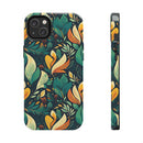 Vibrant Harmony Leaves iPhone Tough Phone Cases – Superior Protection, Shock Dispersion & Wireless Charging Compatible