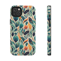 Floral Harmony Cascade iPhone Tough Phone Cases – Superior Protection, Shock Dispersion & Wireless Charging Compatible