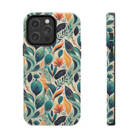 Floral Harmony Cascade iPhone Tough Phone Cases – Superior Protection, Shock Dispersion & Wireless Charging Compatible