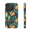Vibrant Harmony Leaves iPhone Tough Phone Cases – Superior Protection, Shock Dispersion & Wireless Charging Compatible