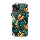 Vibrant Harmony Leaves iPhone Tough Phone Cases – Superior Protection, Shock Dispersion & Wireless Charging Compatible