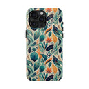Floral Harmony Cascade iPhone Tough Phone Cases – Superior Protection, Shock Dispersion & Wireless Charging Compatible